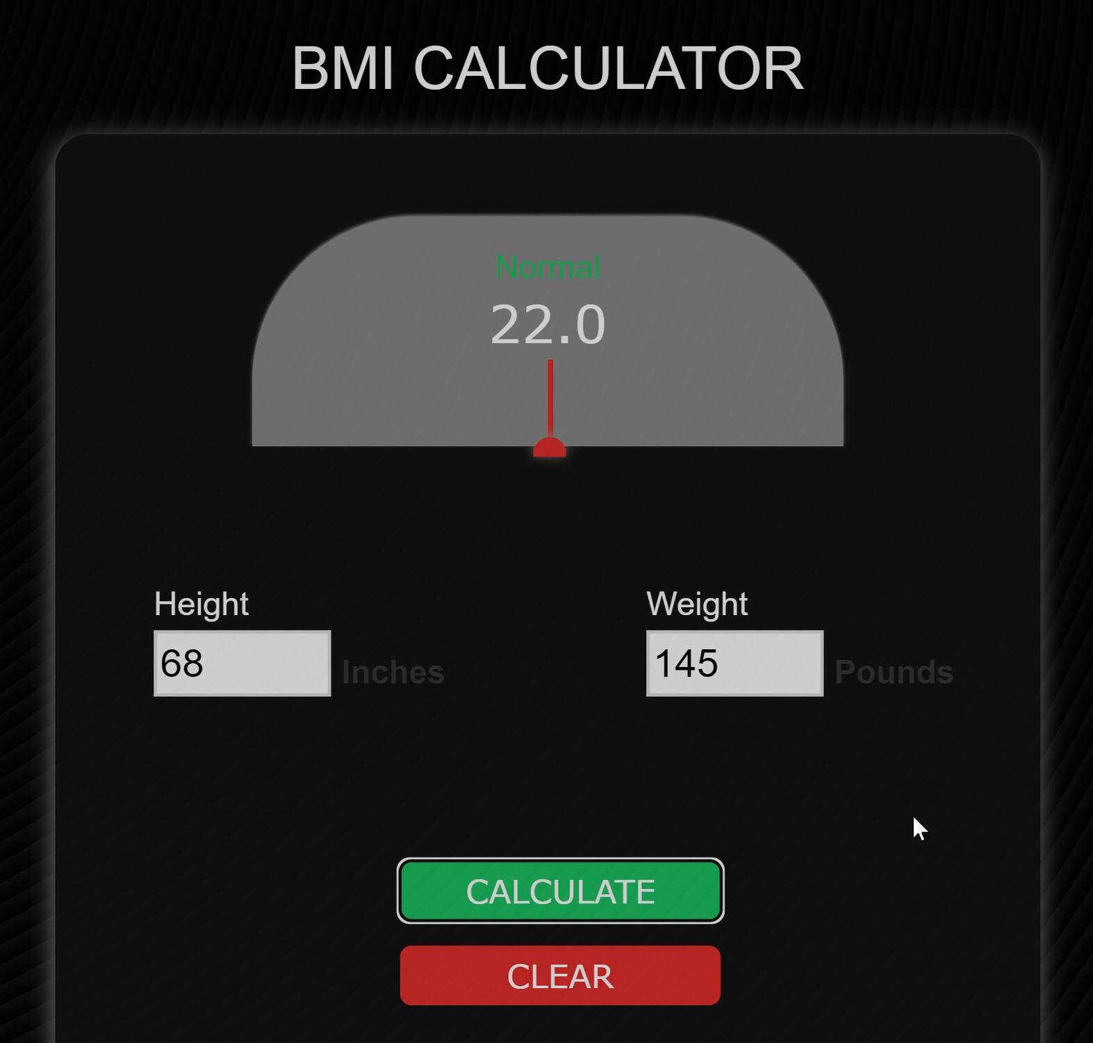Gym BMI Screen